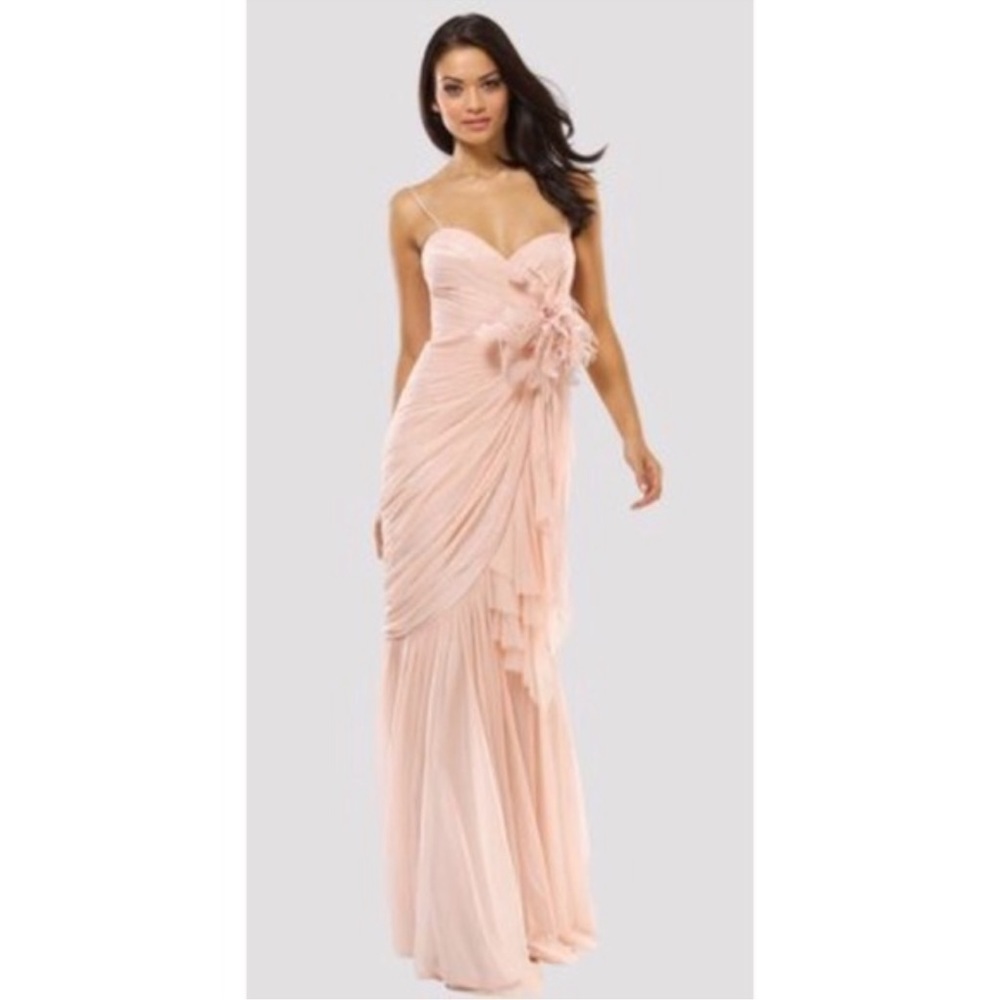 MIGNON strapless or with strap Powder pink long evening gown - Picture 7 of 17